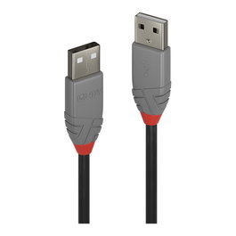 Lindy Cable USB 2.0 Tipo A/A Línea Antracita M/M 0,2m