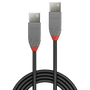 Lindy Cable USB 2.0 Tipo A a A Anthra Line 0,2m Negro