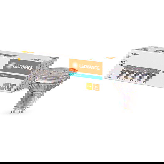 OSRAM 4099854458187 LED PAR16 Reflector 3.7W (Equivalente 50W) GU10 Luz Blanco Cálido 2700K Pack de 5 Unidades Ángulo de Haz 36°