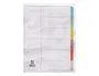 Q-connect Separadores Din A4 Multitaladro Cartulina, Juego de 6 Separadores con Pestañas en Colores Pastel, para Archivar, Incluye Carátula con Índice
