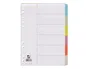 Q-connect Separadores Din A4 Multitaladro Cartulina, Juego de 6 Separadores con Pestañas en Colores Pastel, para Archivar, Incluye Carátula con Índice
