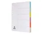 Q-connect Separadores Din A4 Multitaladro Cartulina, Juego de 6 Separadores con Pestañas en Colores Pastel, para Archivar, Incluye Carátula con Índice