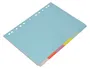 Q-connect Separadores Din A4 Multitaladro Cartulina, Juego de 6 Separadores con Pestañas en Colores Pastel, para Archivar, Incluye Carátula con Índice