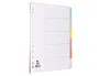 Q-connect Separadores Din A4 Multitaladro Cartulina, Juego de 6 Separadores con Pestañas en Colores Pastel, para Archivar, Incluye Carátula con Índice