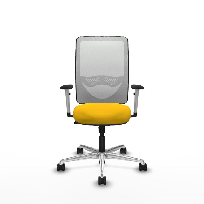 PIQUERAS Y CRESPO Silla de oficina Zulema con Mecanismo Sincro, Amarillo y Blanco