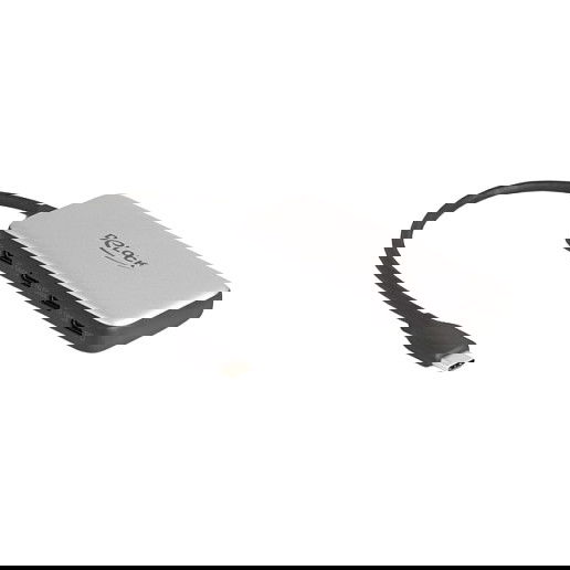 DeLOCK Concentrador USB Hub Tipo-C 10 Gbps, USB 3.2 Gen 1 con 4 Puertos USB-C y PD 85W para Carga, PC, Android, Windows, Mac, Negro, Gris - 1 Pieza DeLOCK Concentrador USB Hub Tipo-C 10 Gbps, USB 3.2 Gen 1 con 4 Puertos USB-C y PD 85W para Carga, PC, Android, Windows, Mac, Negro, Gris - 1 Pieza
