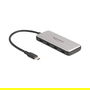 DeLOCK Concentrador USB Hub Tipo-C 10 Gbps, USB 3.2 Gen 1 con 4 Puertos USB-C y PD 85W para Carga, PC, Android, Windows, Mac, Negro, Gris - 1 Pieza