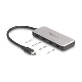 DeLOCK Hub USB Type-C 10 Gbps con 4 Puertos USB Type-C y PD 85W 64261