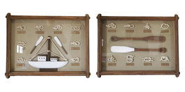 DKD Home Decor Cuadro Pino Cristal 59x4x45 Nudos Surtido de 2 Piezas