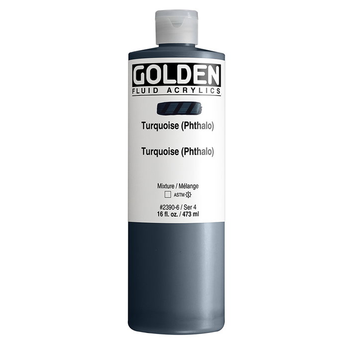 Golden Fluid Colores Acrílicos Turquesa (Thalo) 473 ml Golden Fluid Colores Acrílicos Turquesa (Thalo) 473 ml