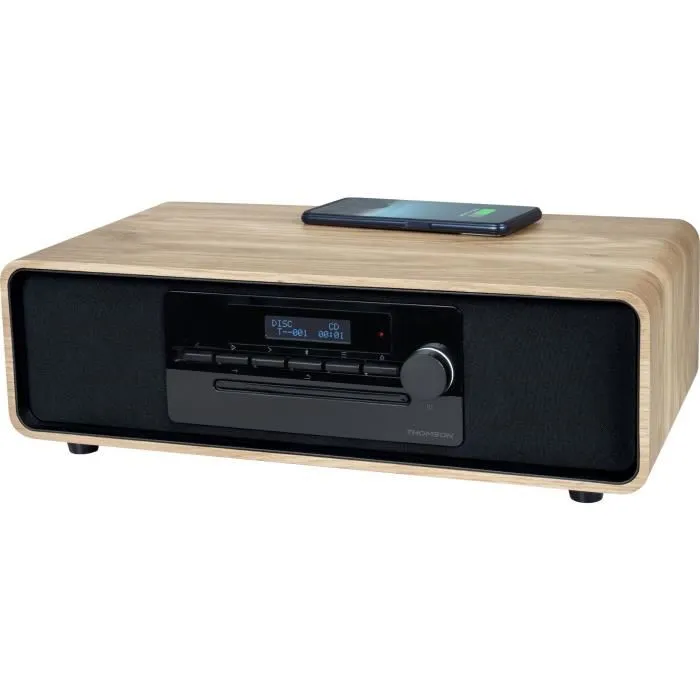 Thomson THO1722424747487 Microsistema Bluetooth Madera/Negro Radio FM/DAB+/CD/MP3/USB/Inducción 75W Pantalla LCD Mando a distancia Thomson THO1722424747487 Microsistema Bluetooth Madera/Negro Radio FM/DAB+/CD/MP3/USB/Inducción 75W Pantalla LCD Mando a distancia