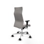 PIQUERAS Y CRESPO Sillón Albacete Blanco con Mecanismo Sincro y Base de Aluminio