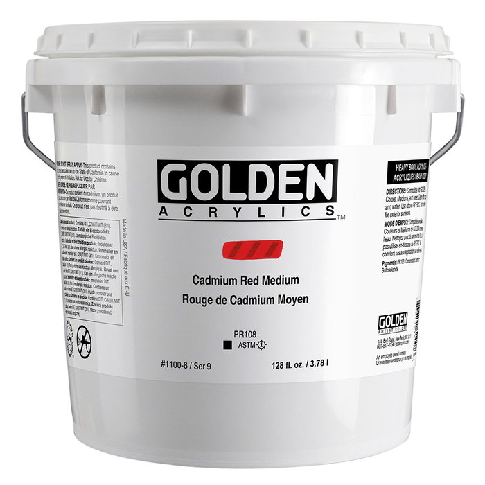 Golden Heavy Body Colores Acrílicos Rojo Cadmio Medio 3.78 L Golden Heavy Body Colores Acrílicos Rojo Cadmio Medio 3.78 L
