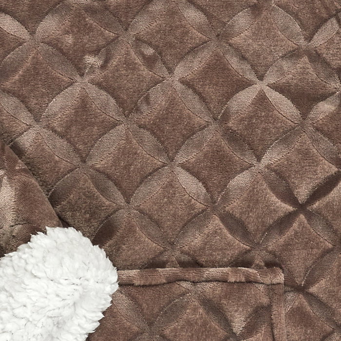 Home Deco Factory Sudadera Relieve Marrón Sweat Plaid Poliéster Home Deco Factory Sudadera Relieve Marrón Sweat Plaid Poliéster