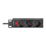 LogiLink Regleta de 4 tomas con interruptor, 10 pulgadas, 2m