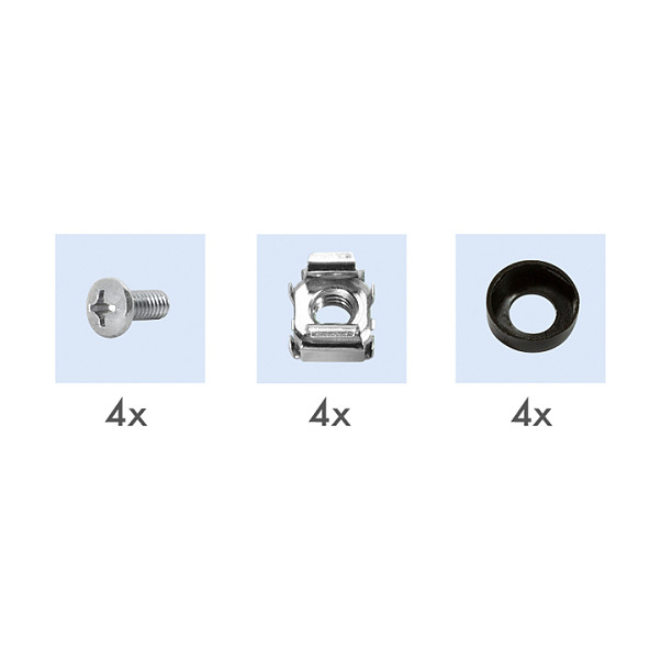 LogiLink Regleta de 4 tomas con interruptor, 10 pulgadas, 2m