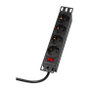 LogiLink Regleta de 4 tomas con interruptor, 10 pulgadas, 2m