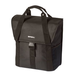 Basil Go Solid Alforja 16L Poliéster 29x15x34cm con Reflectante Hook On