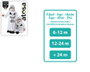 Disfraz de Fantasma Blanco con Capucha para Bebé Unisex 6-12 Meses con Estampado 'BOO'