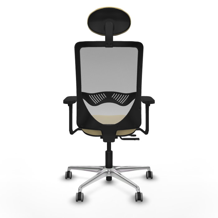 PIQUERAS Y CRESPO Silla de oficina Zulema con mecanismo Sincro/Traslack, Crema y Gris PIQUERAS Y CRESPO Silla de oficina Zulema con mecanismo Sincro/Traslack, Crema y Gris
