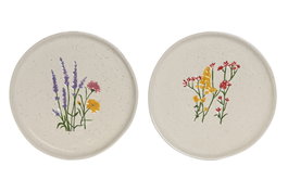 DKD Home Decor Platos de Porcelana Flower 24 Flores Multicolor Surtidos (Pack de 6) inevitable