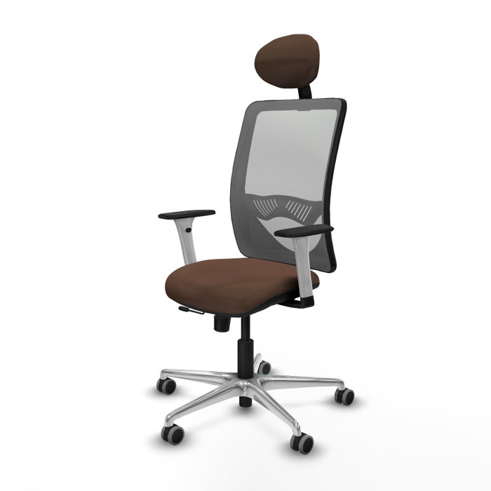 PIQUERAS Y CRESPO Silla de oficina Zulema con mecanismo Sincro/Traslack, Marrón y Gris PIQUERAS Y CRESPO Silla de oficina Zulema con mecanismo Sincro/Traslack, Marrón y Gris