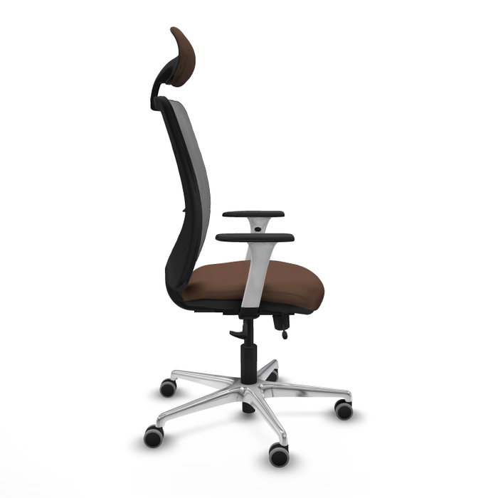 PIQUERAS Y CRESPO Silla de oficina Zulema con mecanismo Sincro/Traslack, Marrón y Gris PIQUERAS Y CRESPO Silla de oficina Zulema con mecanismo Sincro/Traslack, Marrón y Gris