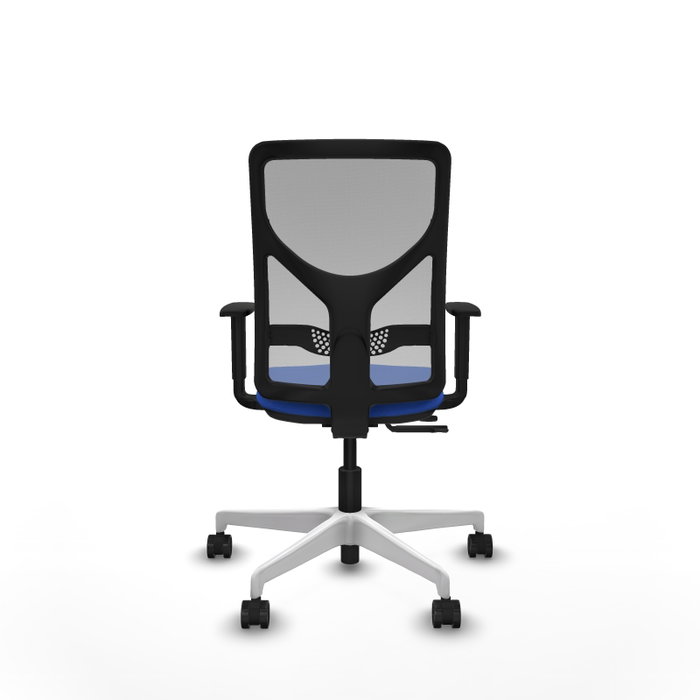 PIQUERAS Y CRESPO Silla de oficina Motilla con mecanismo Sincro/Traslack, Azul y Gris