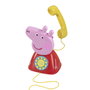 Deqube Teléfono Peppa Pig interactivo con ruedas para arrastrar, sonidos, melodías y voces, fomenta aprendizaje y juego imaginativo +18 meses