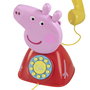 Deqube Teléfono Peppa Pig interactivo con ruedas para arrastrar, sonidos, melodías y voces, fomenta aprendizaje y juego imaginativo +18 meses