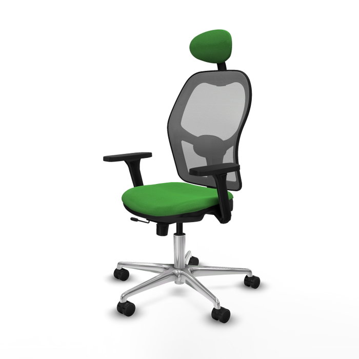 PIQUERAS Y CRESPO Silla de oficina Jorquera con Mecanismo Sincro/Traslack, Tela Verde y Malla Gris PIQUERAS Y CRESPO Silla de oficina Jorquera con Mecanismo Sincro/Traslack, Tela Verde y Malla Gris