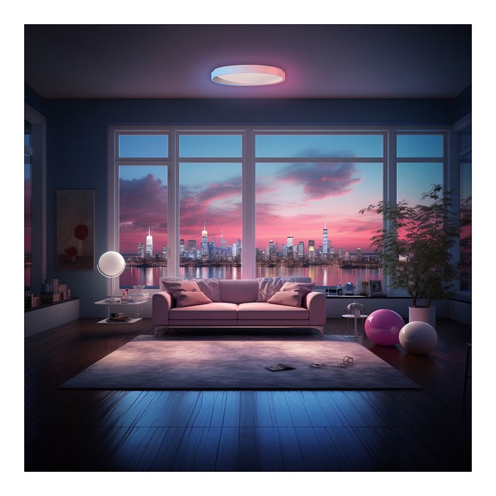 Aqara T1M Lámpara LED de Techo Redonda Blanca, 40 W, Diámetro 49.5 cm, Temperatura de Color Ajustable 2700 K - 6500 K, IP20