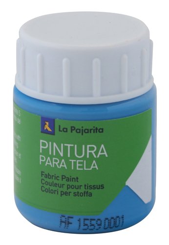 La Pajarita Pintura para tela azul cyan 25 ml