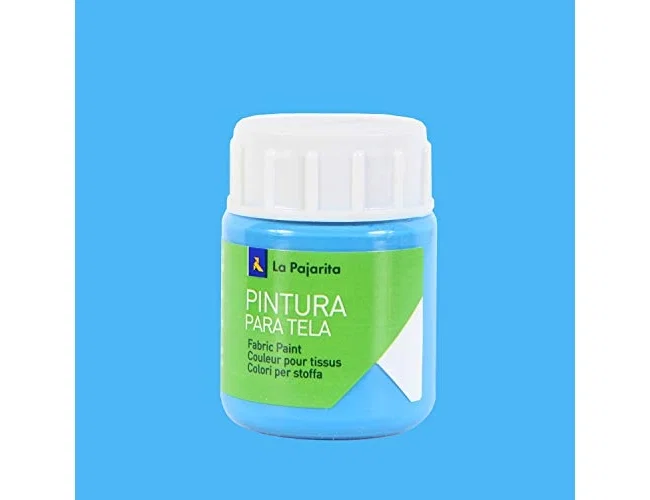 La Pajarita Pintura para tela azul cyan 25 ml