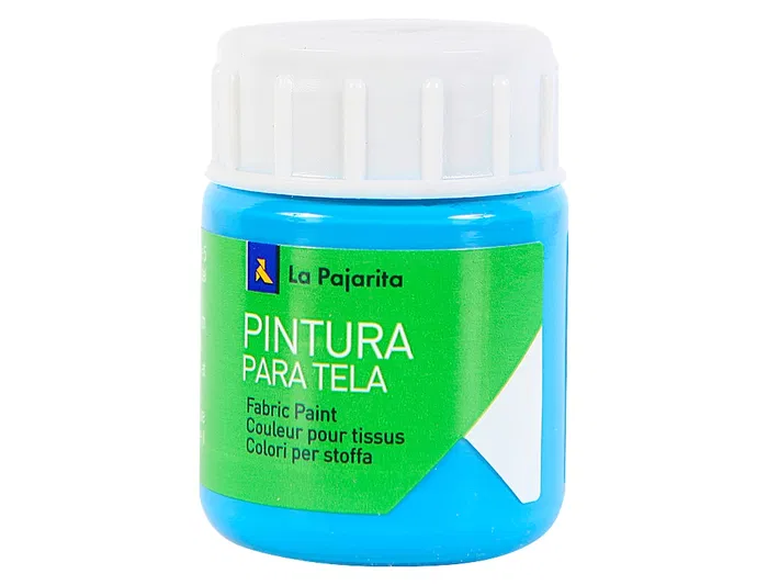 La Pajarita Pintura para Tela Azul Cyan 25 ml