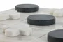 DKD Home Decor Juego Piedra Tic Tac Toe Blanco y Negro 30x30x1,5 cm