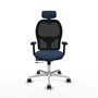 PIQUERAS Y CRESPO Silla de oficina Jorquera con mecanismo Sincro/Traslack en Azul marino y Negro