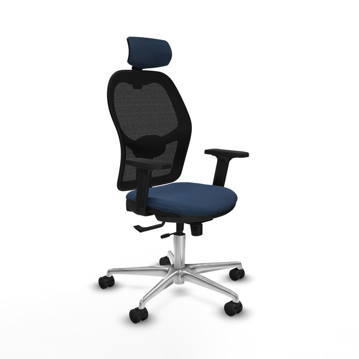 PIQUERAS Y CRESPO Silla de oficina Jorquera con mecanismo Sincro/Traslack en Azul marino y Negro PIQUERAS Y CRESPO Silla de oficina Jorquera con mecanismo Sincro/Traslack en Azul marino y Negro
