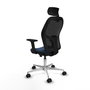 PIQUERAS Y CRESPO Silla de oficina Jorquera con mecanismo Sincro/Traslack en Azul marino y Negro