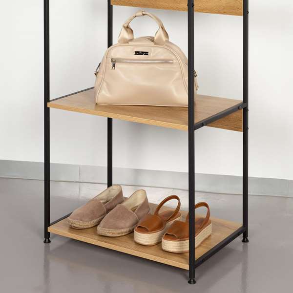 Max Home Armario Perchero Madera 60x40x175 cm Acero y Tablero Aglomerado Melamina