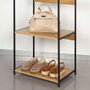 Max Home Armario Perchero Madera 60x40x175 cm Acero y Tablero Aglomerado Melamina
