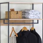 Max Home Armario Perchero Madera 60x40x175 cm Acero y Tablero Aglomerado Melamina