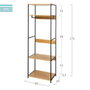 Max Home Armario Perchero Madera 60x40x175 cm Acero y Tablero Aglomerado Melamina