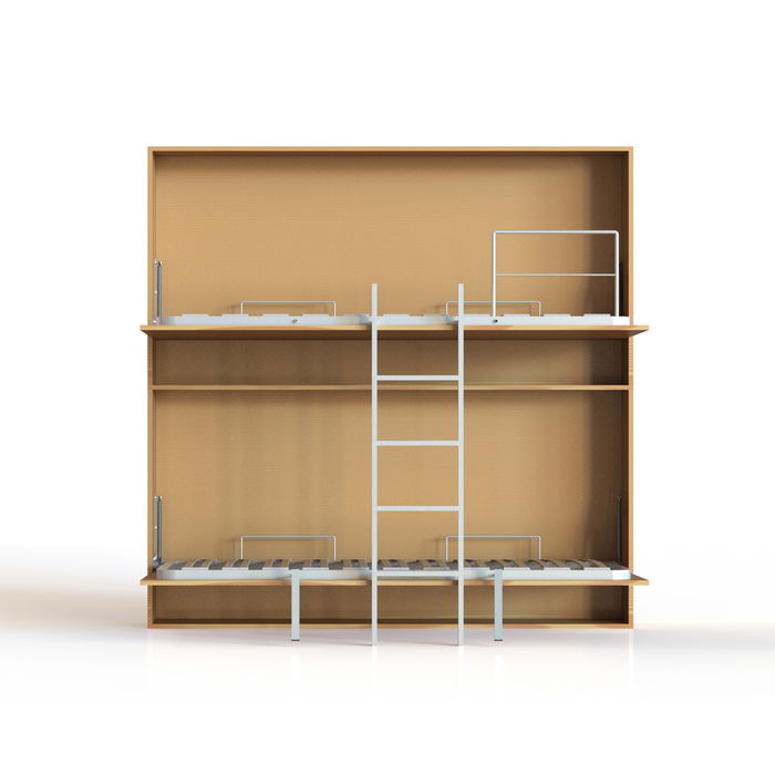 HERRAJES ALK Litera Multilaminas 90x190 Completa con 2 Somieres, Escalera y Barandilla Fija Ref. 41.3 41.13 41.31