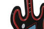 DKD Home Decor Decoración Luminosa LED Neón Guitarra de Pared, Acrílico, Negro/Rojo, 1.5 x 63 x 28 cm (2 Unidades)