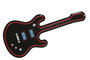 DKD Home Decor Decoración Luminosa LED Neón Guitarra de Pared, Acrílico, Negro/Rojo, 1.5 x 63 x 28 cm (2 Unidades)