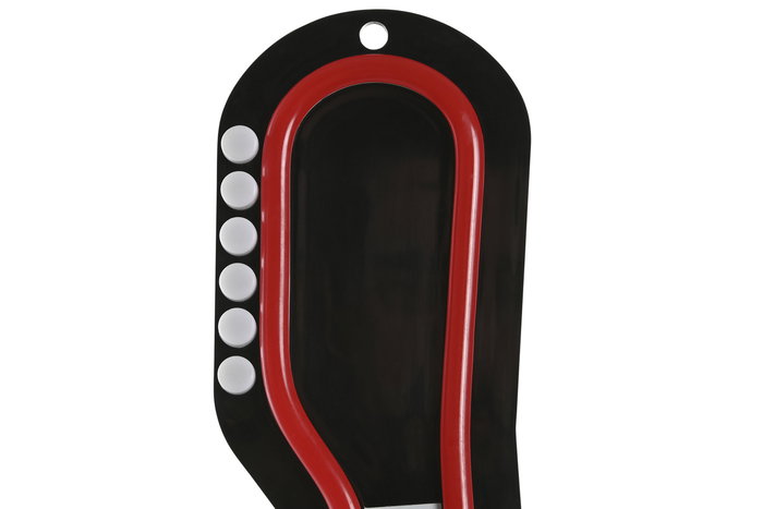 DKD Home Decor Decoración Luminosa LED Neón Guitarra de Pared, Acrílico, Negro/Rojo, 1.5 x 63 x 28 cm (2 Unidades)
