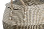 DKD Home Decor Set de 2 Cestas Seagrass Blanco TAMKY