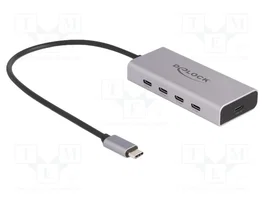 DeLOCK Concentrador USB Type-C 64235 con 4 puertos USB Type-C y PD 85W