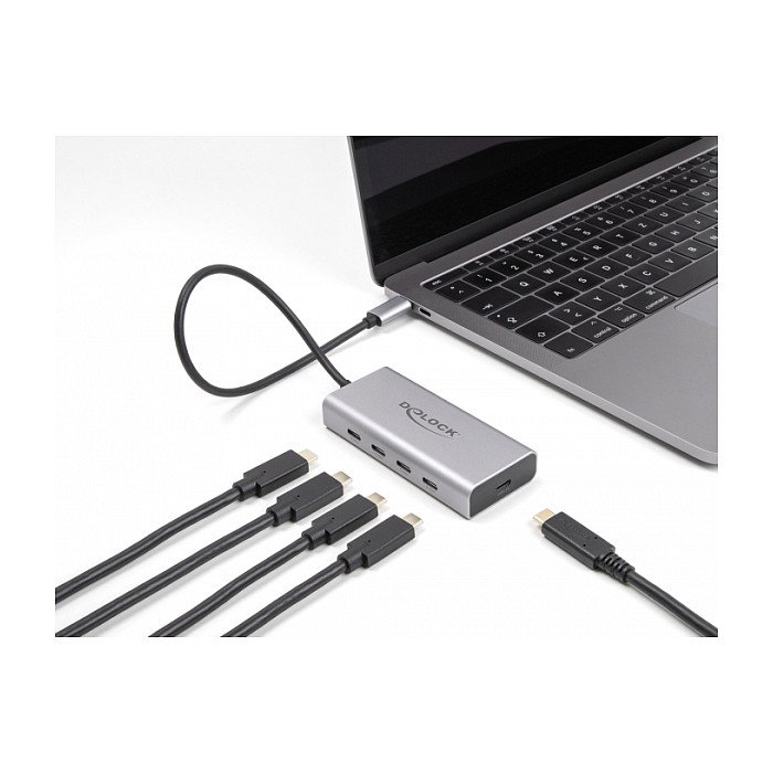 DeLOCK Concentrador USB Type-C 64235 con 4 puertos USB Type-C y PD 85W DeLOCK Concentrador USB Type-C 64235 con 4 puertos USB Type-C y PD 85W